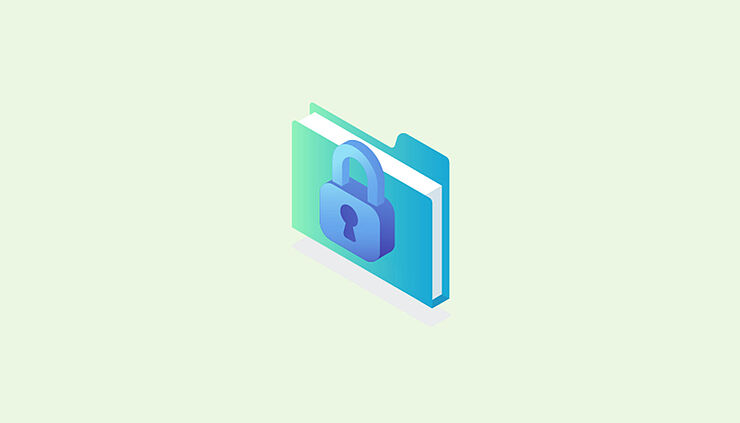 Illustration einer Akte mit Schloss 