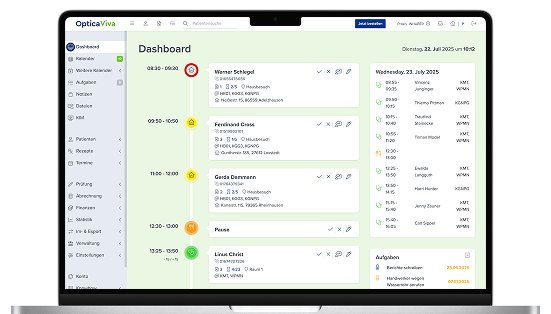 Praxissoftware Physiotherapie | Optica Viva